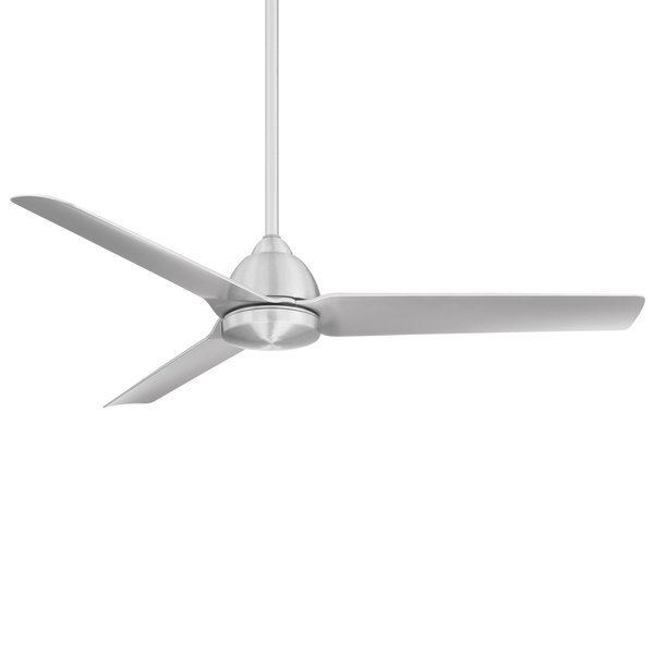 Wac Mocha Indoor and Outdoor 3-Blade Smart Ceiling Fan 54in Brushed Aluminum with Remote Control F-001